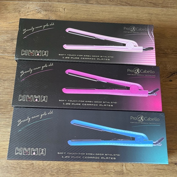 One Left! PROCABELLO-NWT/Box Flat Iron-BLUE - Picture 3 of 3